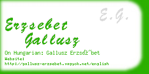 erzsebet gallusz business card